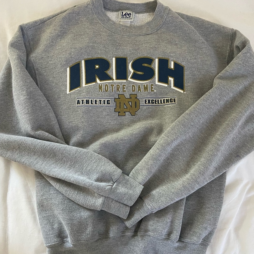 vintage noter dame football crew neck - Picture 2 of 5